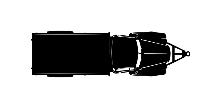 Top view of a dragster