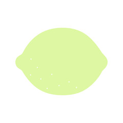 ライムのシンプルアイコン（ライトグリーン・フラット）