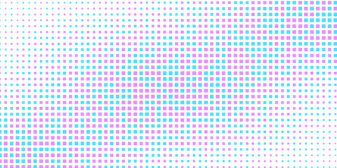 Purple abstract pixel texture bg video screen. Tv pattern background with square noise effect. Futuristic broadcast neon gradient banner for television. Modern vhs led static display element © sholeh