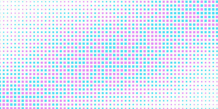 Purple abstract pixel texture bg video screen. Tv pattern background with square noise effect. Futuristic broadcast neon gradient banner for television. Modern vhs led static display element