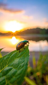 Beetle sunset
