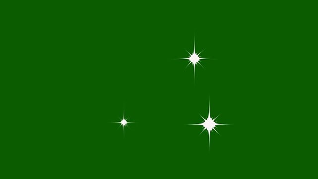 White dust particles falling slowly with sparkling traits and top-down composition featuring central soft light on isolated Green background 4K Video