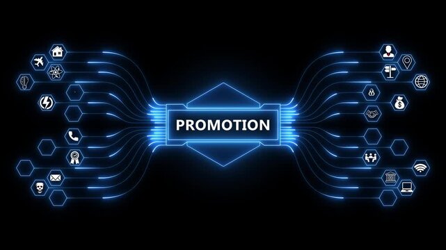 Digital campaign analytics dashboard powered by Promotion interface with secure marketing performance monitoring and advanced business system technology 4K animation video
