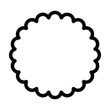 	もこもこした円形のラインフレーム素材