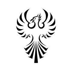 Fototapeta premium Majestic phoenix rising with powerful wings spread wide