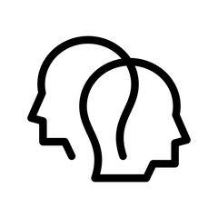 Fototapeta premium Multiple Personality Icon Vector Symbol Design Illustration