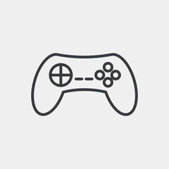 Game controller icon set in flat and strokes. Suitable for graphic projects. EPS10 © safe