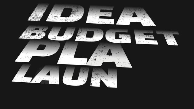 Business startup process steps from idea to budget plan and launch text for entrepreneurship project lifecycle innovation management and financial growth strategies
