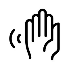 Obraz premium Waving Hand Icon Vector Symbol Design Illustration