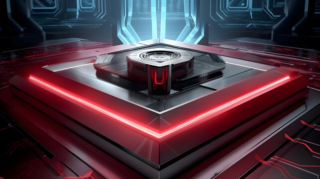 Angular Red Tech Design Concept