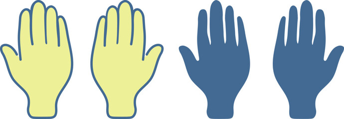 両手で覆う手の甲の素材セット