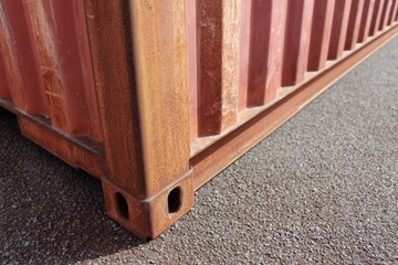  Close-up Container Edge Detail Emphasizing Separation