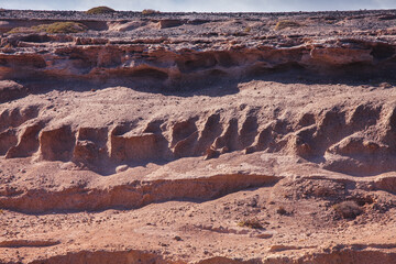 Fototapeta premium Reserva Natural Especial Montana Roja Volcanic Desert and Sand Dunes, Tenerife, Canary Islands, Spain