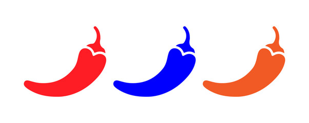 Obraz premium Colorful chili peppers with different colors