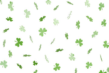 Fototapeta premium Clover-shaped confetti for St. Patrick's Day