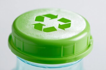 Close-Up of Recycle Symbol on Plastic Lid