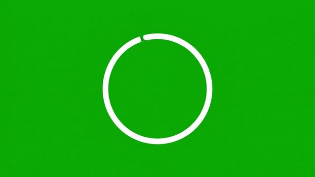 White incomplete circle with smooth green background ring segment Full HD 4K Video Download 2025 2026
