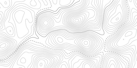 abstract diagram discovery topographic map banner texture background.Geographic line map with elevation assignments. Contour background geographic grid. Vector illustration. © MITA
