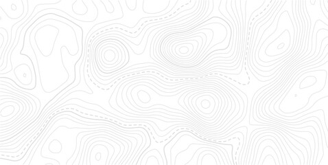 abstract diagram discovery topographic map banner texture background.Geographic line map with elevation assignments. Contour background geographic grid. Vector illustration. © MITA