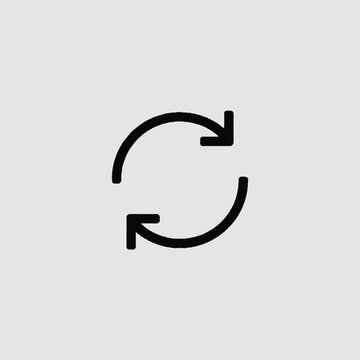 sync arrows circular exchange line icon