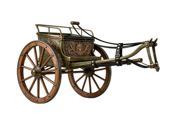 Fototapeta premium Vintage Ornate Horse-Drawn Carriage with Decorative Details