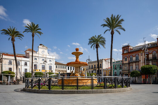 Plaza de Espa&ntilde;a in the city of M&eacute;rida, Badajoz, Extremadura, Spain in daylight