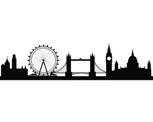 Obraz premium Iconic london skyline featuring the london eye and tower bridge