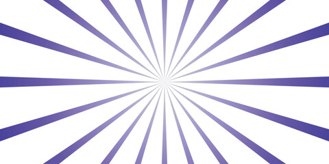 Obraz premium Deep Purple and White Sunburst Radial Burst Background with Gradient Rays and Bright Center vector illustration