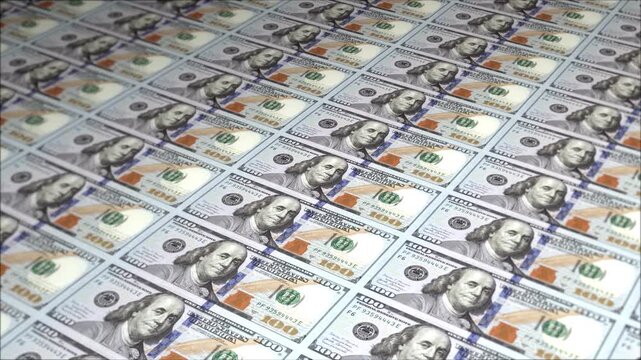 Print Sheets Of 100 Us Dollar Bills