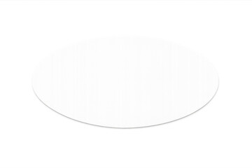 White oval speech bubble with transparent background