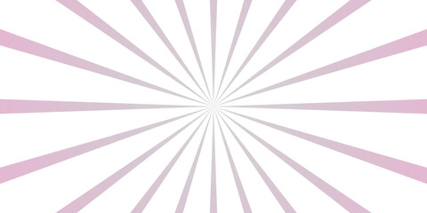 Obraz premium Soft Pink and White Sunburst Radial Burst Background with Gradient Rays and Bright Center vector illustration