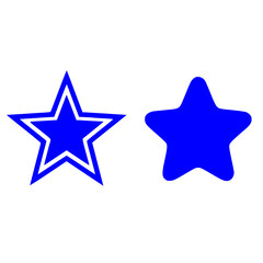 Obraz premium Blue star shapes for ratings and reviews