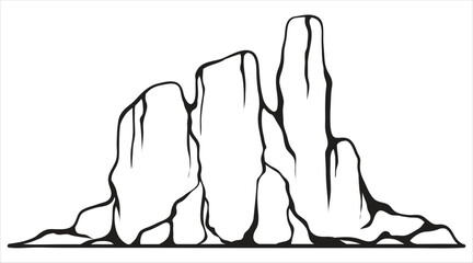 A group of large rocky mountains Vector © MD ABDUL MOMIN