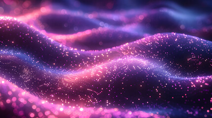 Smooth flowing data waves with digital motion lines.