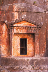 Obraz premium View to the main town of Kastellorizo