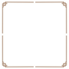 Obraz premium frame for text, Traditional Korean Hanok Lattice Frame Vector – Ornamental Geometric Border Design Element