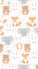 Fototapeta premium Animal Pattern Cute.
