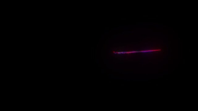 Abstract neon light trails in motion against a black background with digital