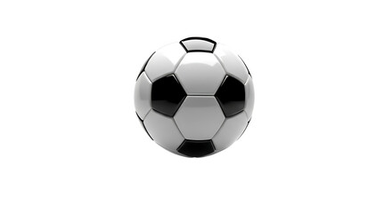 Naklejka premium A soccer ball with black and white panels on a transparent background isolated on transparent background