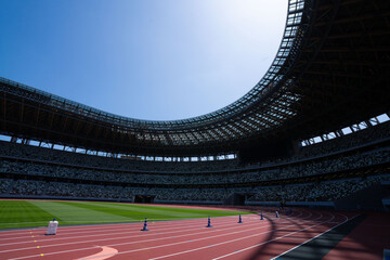 巨大な陸上競技場、サッカーフィールド © hirota