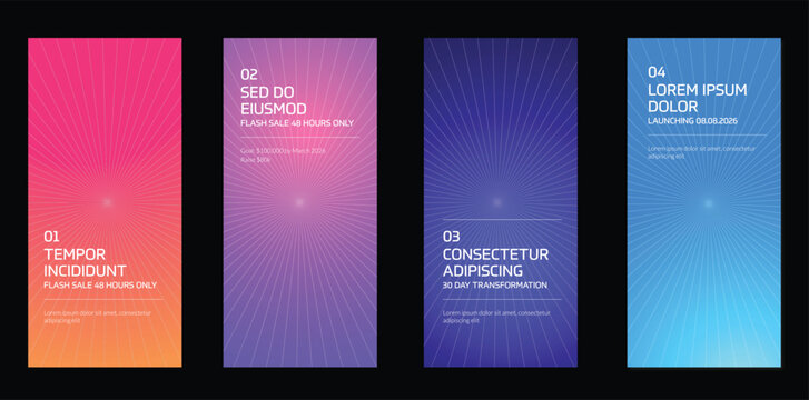 Abstract Fluid Gradient Instagram Story Templates with Modern Minimal Design