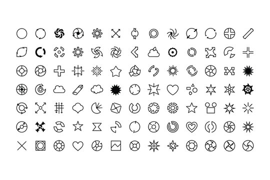 A collection of various symbols and characters in a grid layout