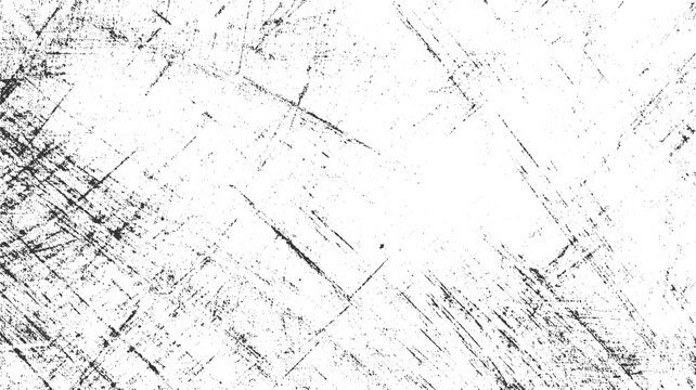 Black and white distressed texture with random scratches and speckles abstract background