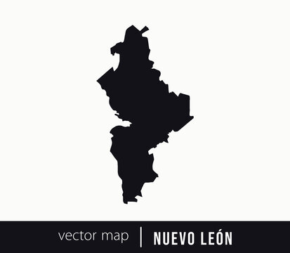 Nuevo Le&oacute;n state map. Federative unit of Mexico. Vector map for any needs.