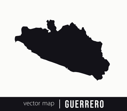 Guerrero state map. Federative unit of Mexico. Vector map for any needs.