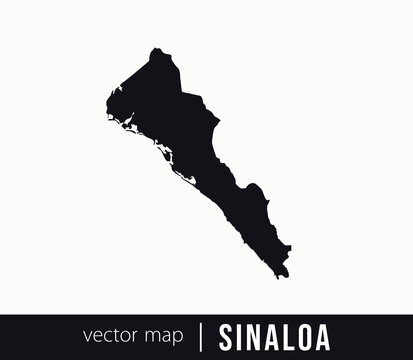 Sinaloa state map. Federative unit of Mexico. Vector map for any needs.