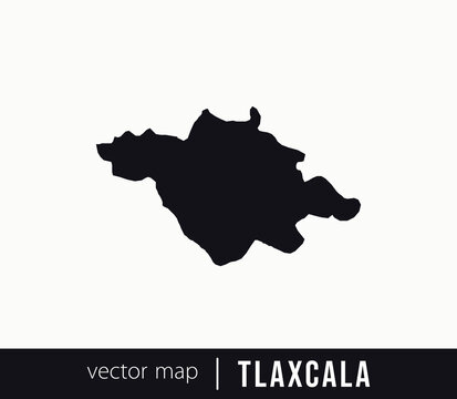 Tlaxcala state map. Federative unit of Mexico. Vector map for any needs.