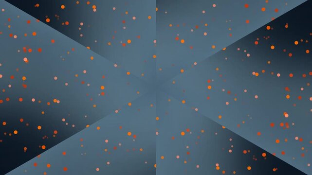 Dark Gray Background with Orange Squares and Plus Signs Falling Slowly