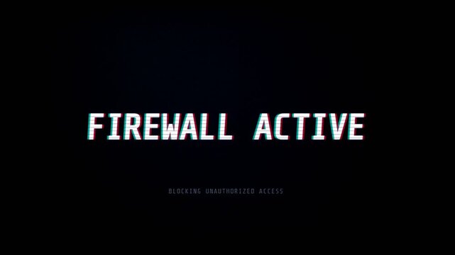 Firewall Active Security Protection - NeonMatrixSeries - 4K Loop