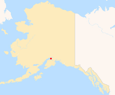 Location Map of Anchorage Int. Airport (Anchorage, Alaska, USA). IATA-code: ANC. No labels at all.